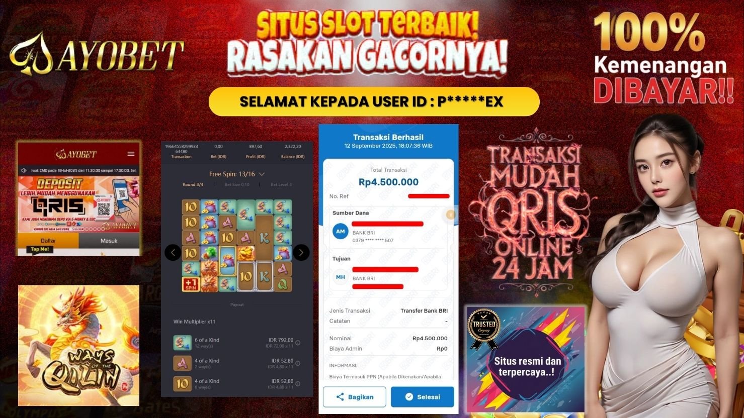 AYOBET JACKPOT SLOT WAYS OF THE QILIN
